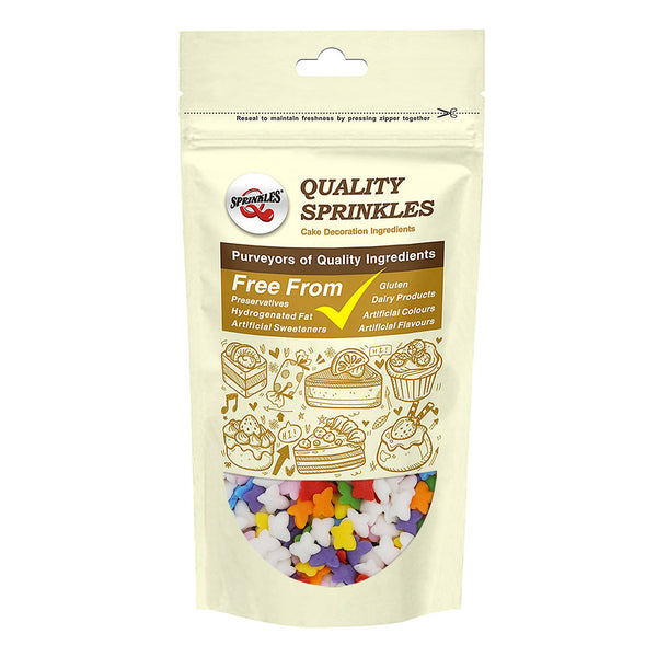 Rainbow Confetti Little Butterfly - Nut Free Halal Certified Sprinkles