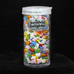 Rainbow Confetti Little Butterfly - Nut Free Halal Certified Sprinkles (Top 14 Allergen Free, Naturally Sourced Ingredients, Plant-based, Clean Label Free From GMO, Hydrogenated Fat, Palm oil, Vegan, BRC, Kosher & FDA)