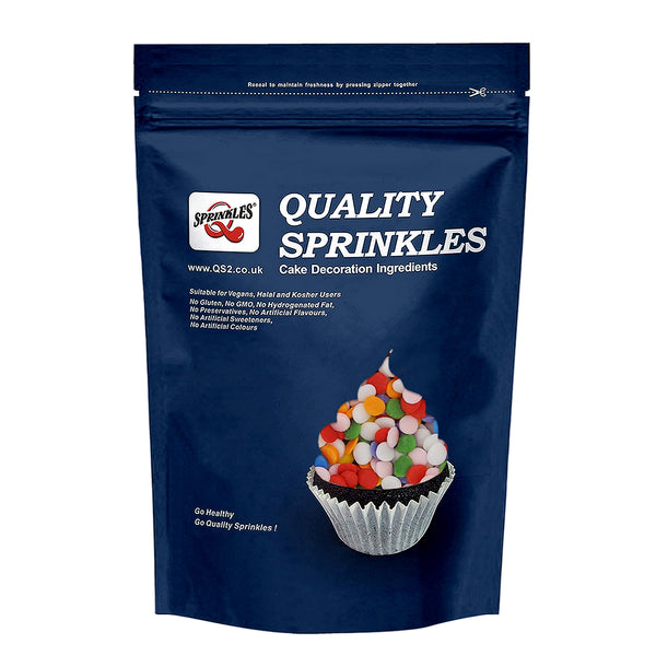 Rainbow Confetti Sequins - No Dairy No Soya Halal Certified Sprinkles