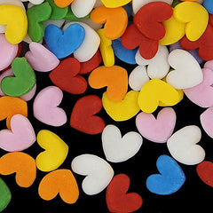 Rainbow Confetti Super Heart - Non Dairy Soy Free Sprinkles Cake Decor (Top 14 Allergen Free, Naturally Sourced Ingredients, Plant-based, Clean Label Free From GMO, Hydrogenated Fat, Palm oil, Certified Vegan, BRC, Kosher, Halal & FDA)