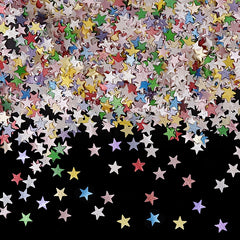 Rainbow Glitter Stars - Non GMO Natural Ingredient Edible Decoration (Top 14 Allergen Free, Plant-based, Clean Label, Hydrogenated Fat, Palm oil, Certified Vegan, BRC, Kosher, Halal & FDA)