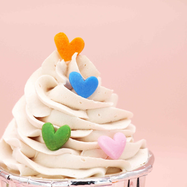 Rainbow Confetti Super Heart - Non Dairy Soy Free Sprinkles Cake Decor