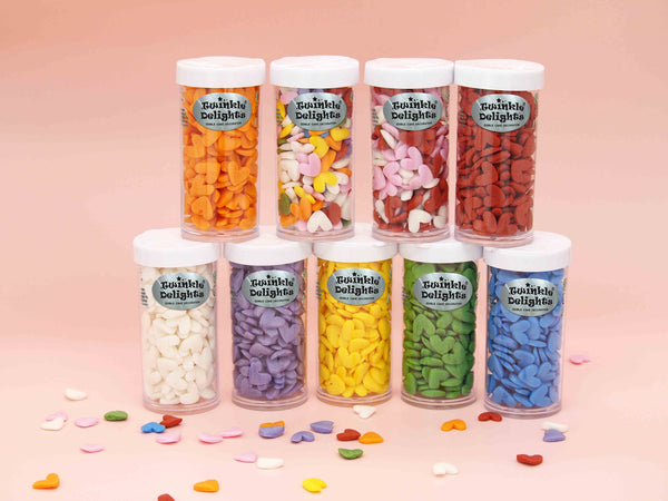 Yellow Confetti Super Heart - Soya Free Natural Ingredients Sprinkles