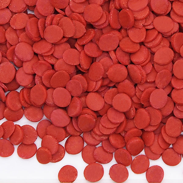 Red Confetti 8MM Big Sequins - Soya Free Sprinkles Cake Decorations
