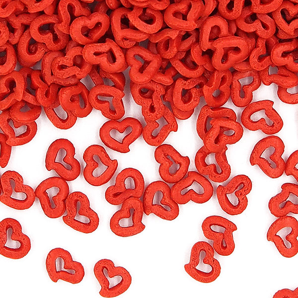 Red Confetti Angel Heart - Soy Free Clean Label Sprinkles Cake Decor