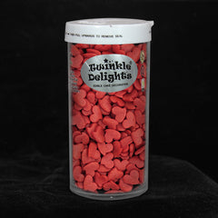 Red Confetti Big Heart - Nuts Free Kosher Certified Sprinkles For Cake (Top 14 Allergen Free, Naturally Sourced Ingredients, Plant-based, Clean Label Free From GMO, Hydrogenated Fat, Palm oil, Vegan, BRC, Halal & FDA)