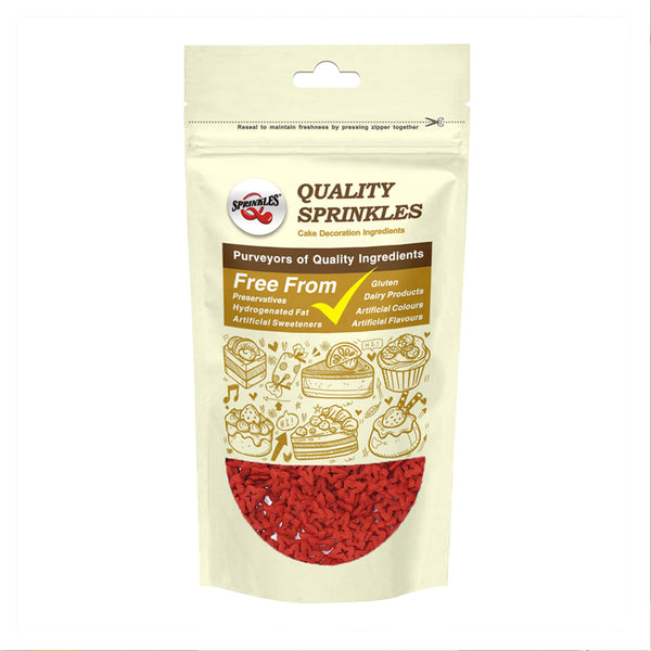 Red Confetti Butterfly - Nut Free Kosher Certified Sprinkles For Cake