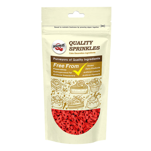 Red Confetti Candy - Nuts Free Kosher Certified Clean Label Sprinkles