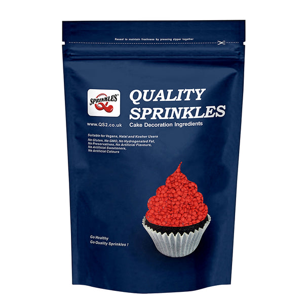 Red Confetti Dots - No Gluten Kosher Certified Sprinkles Cake Decor