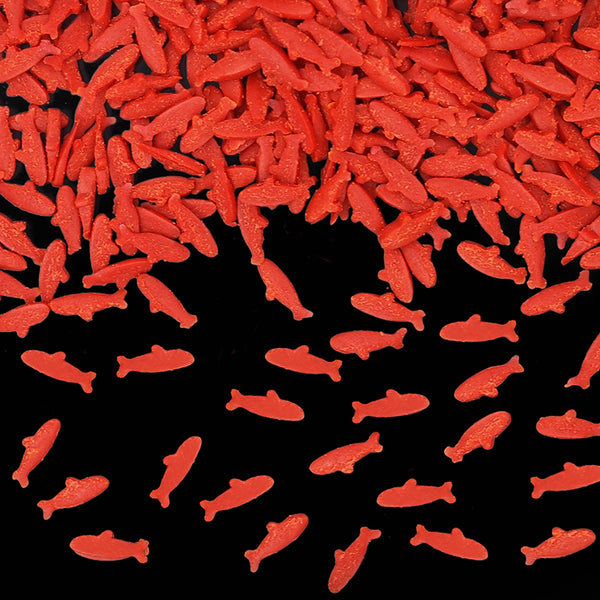 Red Confetti Fish -  Dairy Free Kosher Certified Sprinkles Cake Decor