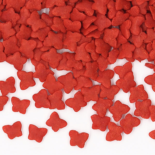 Red Confetti Little Butterfly - Gluten Free Kosher Certified Sprinkles