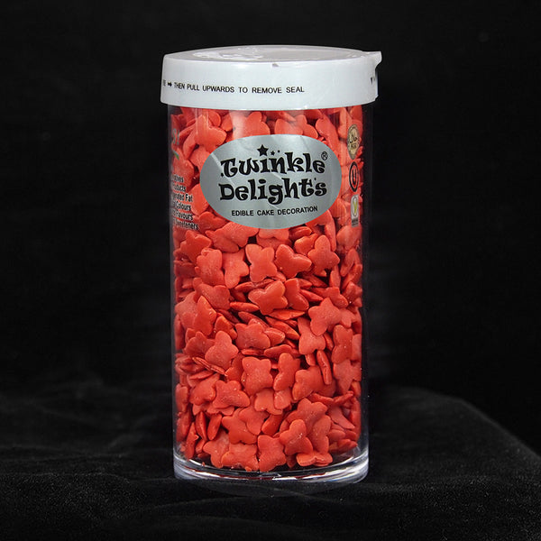 Red Confetti Little Butterfly - Gluten Free Kosher Certified Sprinkles