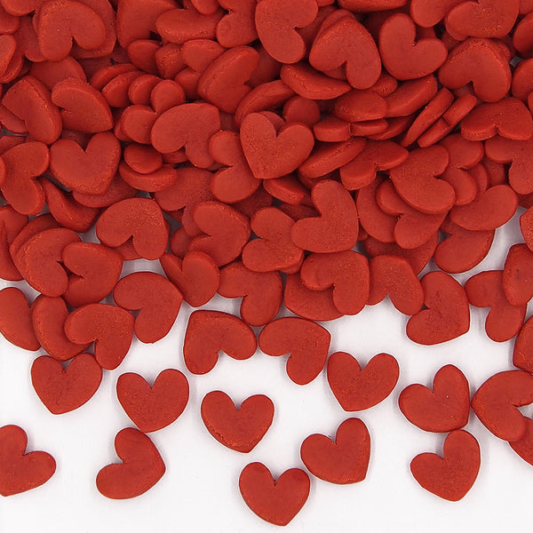 Red Confetti Super Heart - Nut Free No Dairy Sprinkles Cake Decoration