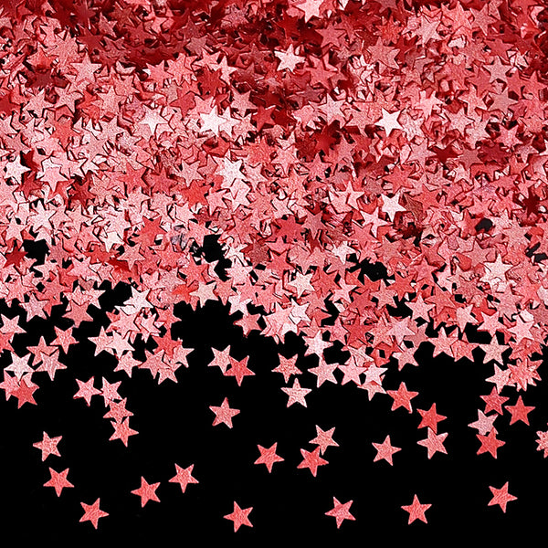 Red Glitter Stars - Soya Free Sugar Free Kosher Edible Cake Decoration