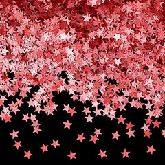 Red Glitter Stars - Soya Free Sugar Free Kosher Edible Cake Decoration (Top 14 Allergen Free, Naturally Sourced Ingredients, Plant-based, Clean Label Free From GMO, Hydrogenated Fat, Palm oil, Certified Vegan, BRC, Halal & FDA)