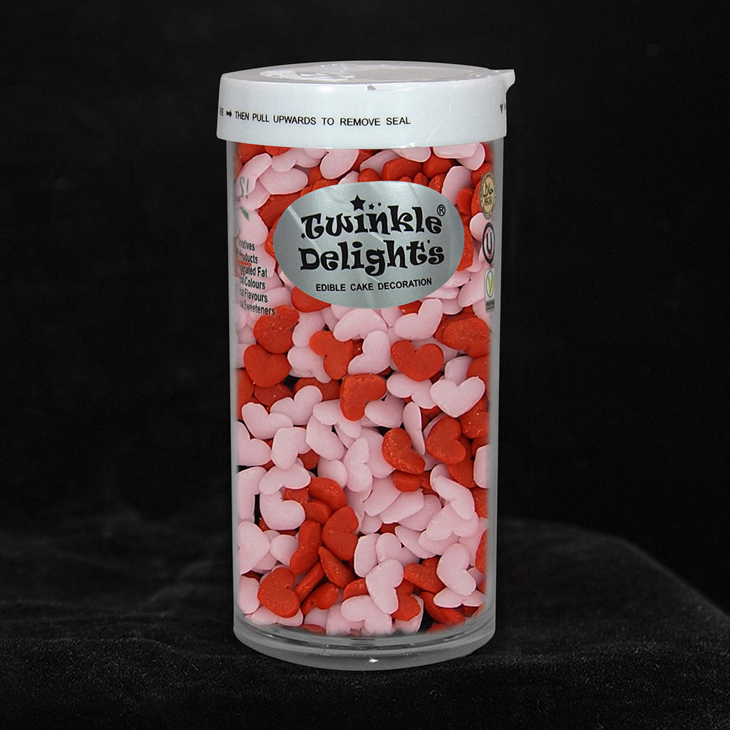 Red Pink Confetti Heart - Soy Free Natural Ingredient Kosher Sprinkles