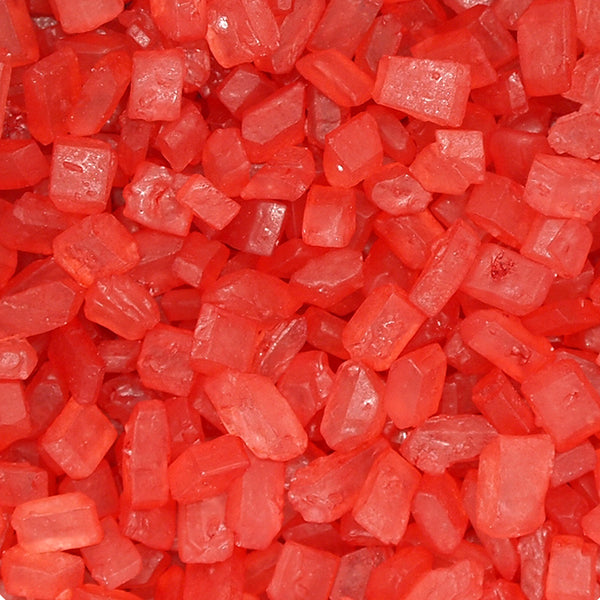 Red Sugar Rocs - No Gluten Soya Free Natural Ingredients Sprinkles