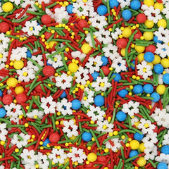Rejoicing Season - Dairy Free Halal Certified Sprinkles Mix For Cake (Top 14 Allergen Free, Naturally Sourced Ingredients, Plant-based, Clean Label Free From GMO, Hydrogenated Fat, Palm oil, Vegan, BRC, Kosher & FDA)
