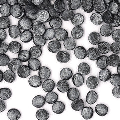 Shimmer Black Confetti 8MM Big Sequins - No Gluten Sprinkles For Cake (Top 14 Allergen Free, Naturally Sourced Ingredients, Plant-based, Clean Label Free From GMO, Hydrogenated Fat, Palm oil, Certified Vegan, BRC, Kosher, Halal & FDA)