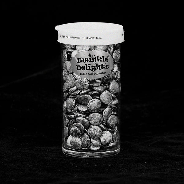 Shimmer Black Confetti 10MM Big Sequins - No Gluten Sprinkles For Cake