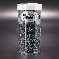 Shimmer Black Jimmies - Dairy Free Vegan Sprinkles Cake Decorations (Top 14 Allergen Free, Naturally Sourced Ingredients, Plant-based, Clean Label Free From GMO, Hydrogenated Fat, Palm oil, BRC, Kosher, Halal & FDA)