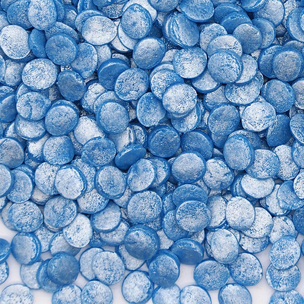 Shimmer Blue Confetti 8MM Big Sequins - Natural Ingredients Sprinkles