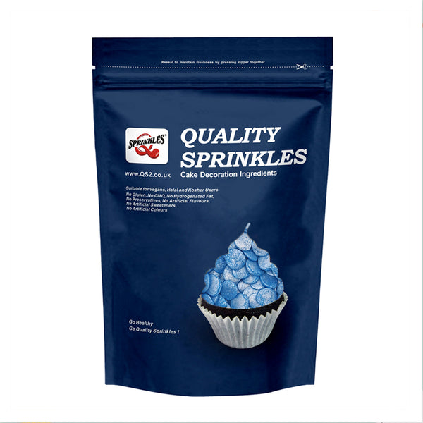 Shimmer Blue Confetti 10MM Big Sequins - No Dairy Sprinkles Cake Decor