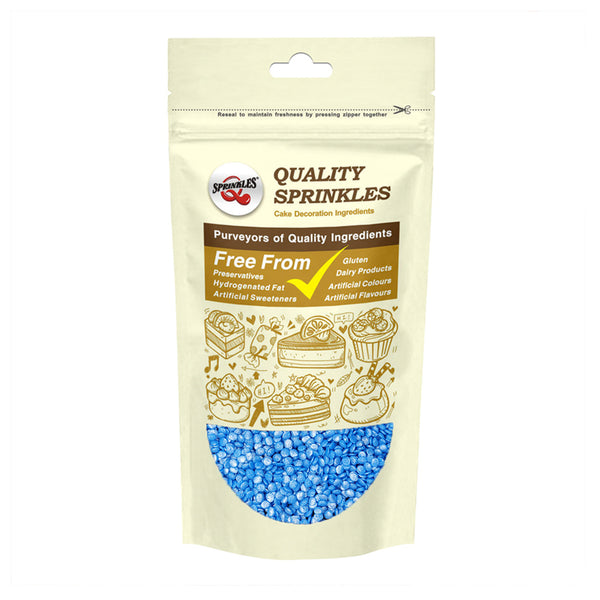 Shimmer Blue Confetti Dots -  Dairy Free Kosher Certified Sprinkles