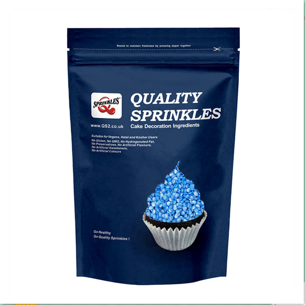 Shimmer Blue Confetti Dots -  Dairy Free Kosher Certified Sprinkles