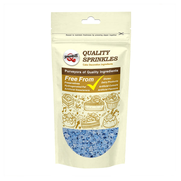 Shimmer Blue Confetti Star - No Soya No Nut Kosher Certified Sprinkles