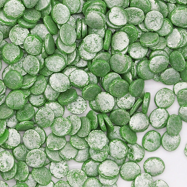 Shimmer Green Confetti 8MM Big Sequins - Dairy Free Sprinkles For Cake
