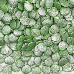 Shimmer Green Confetti 10MM Big Sequins - Clean Lable Vegan Sprinkles (Top 14 Allergen Free, Naturally Sourced Ingredients, Plant-based, Free From GMO, Hydrogenated Fat, Palm oil, BRC, Kosher, Halal & FDA)