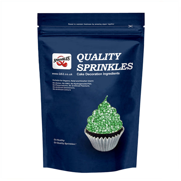 Shimmer Green Confetti Dots - Dairy Free Vegan Clean Label Sprinkles