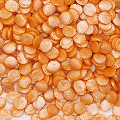Shimmer Orange Confetti 8MM Big Sequins - Dairy Free Vegan Sprinkles (Top 14 Allergen Free, Naturally Sourced Ingredients, Plant-based, Clean Label Free From GMO, Hydrogenated Fat, Palm oil, BRC, Kosher, Halal & FDA)