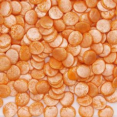 Shimmer Orange Confetti 10MM Big Sequins -No Gluten Sprinkles For Cake (Top 14 Allergen Free, Naturally Sourced Ingredients, Plant-based, Clean Label Free From GMO, Hydrogenated Fat, Palm oil, Certified Vegan, BRC, Kosher, Halal & FDA)