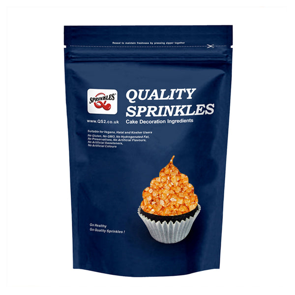 Shimmer Orange Sparkling Sugar - No Nuts Halal Certified Sprinkles