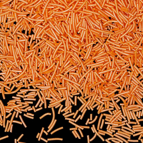 Shimmer Orange Jimmies - No Soya Clean Lable Sprinkles Cake Decoration