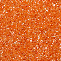 Shimmer Orange Sugar Crystals - Clean Label Sprinkles Cake Decoration (Top 14 Allergen Free, Naturally Sourced Ingredients, Plant-based, Free From GMO, Hydrogenated Fat, Palm oil, Certified Vegan, BRC, Kosher, Halal & FDA)