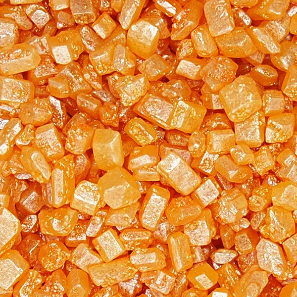 Shimmer Orange Sugar Rocs - Dairy Free Kosher Certified Sprinkles