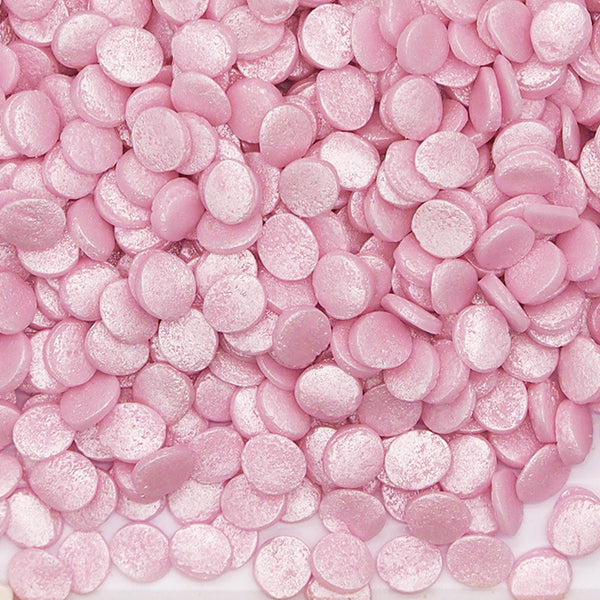 Shimmer Pink Confetti 8MM Big Sequins - Non Gluten Sprinkles For Cake