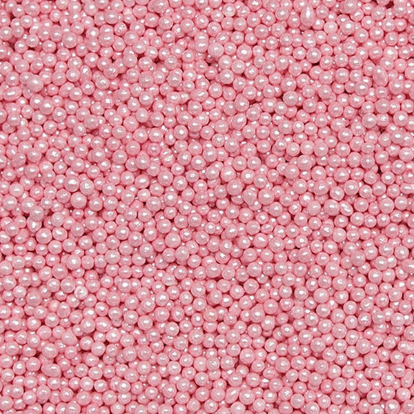 Shimmer Pink Nonpareils - Dairy Free No Nut Sprinkles Cake Decoration