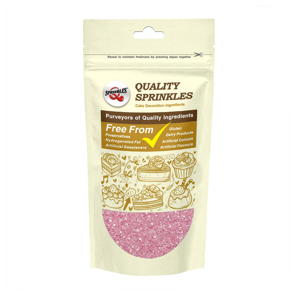 Shimmer Pink Sugar Crystals - No Nut No Soy Kosher Certified Sprinkles