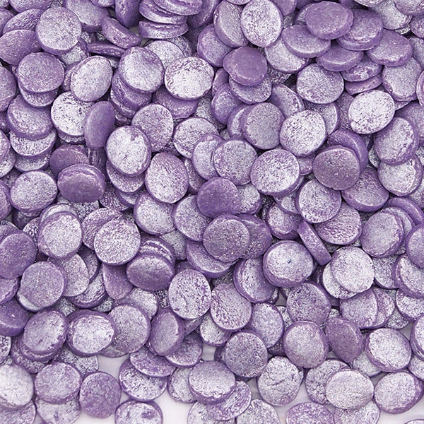 Shimmer Purple Confetti 8MM Big Sequins - No Nut Clean Lable Sprinkles
