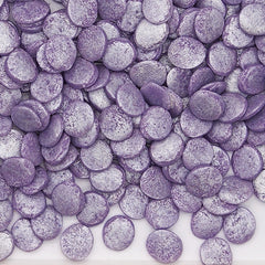 Shimmer Purple Confetti 10MM Big Sequins - Nuts Free Kosher Sprinkles (Top 14 Allergen Free, Naturally Sourced Ingredients, Plant-based, Clean Label Free From GMO, Hydrogenated Fat, Palm oil, Certified Vegan, BRC, Halal & FDA)