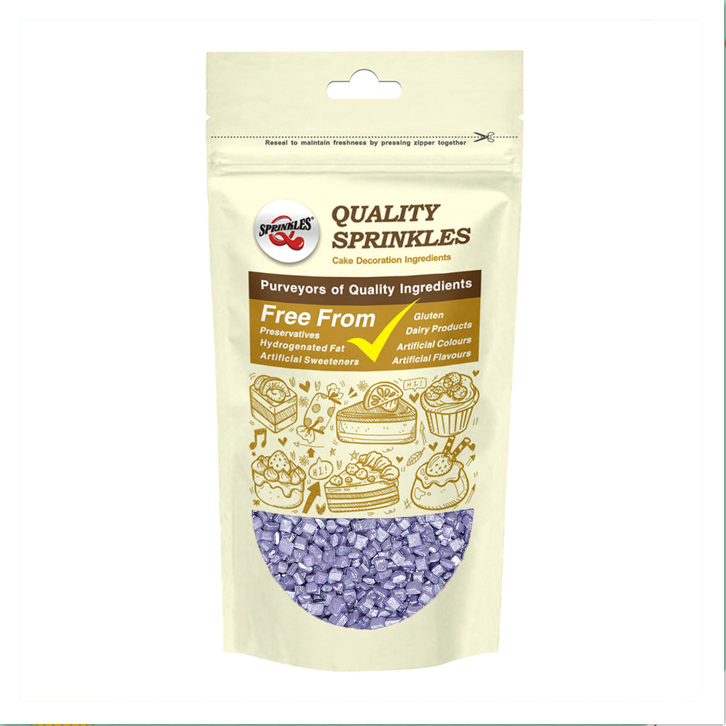 Shimmer Purple Sparkling Sugar - No Soya No Nuts Clean Label Sprinkles