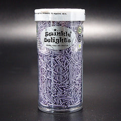 Shimmer Purple Jimmies - Gluten Free No Nuts Sprinkles Cake Decoration (Top 14 Allergen Free, Naturally Sourced Ingredients, Plant-based, Clean Label Free From GMO, Hydrogenated Fat, Palm oil, Certified Vegan, BRC, Kosher, Halal & FDA)