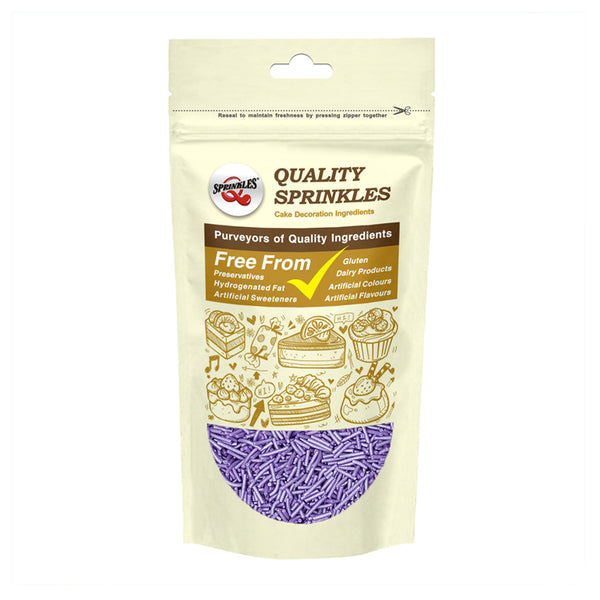 Shimmer Purple Jimmies - Gluten Free No Nuts Sprinkles Cake Decoration