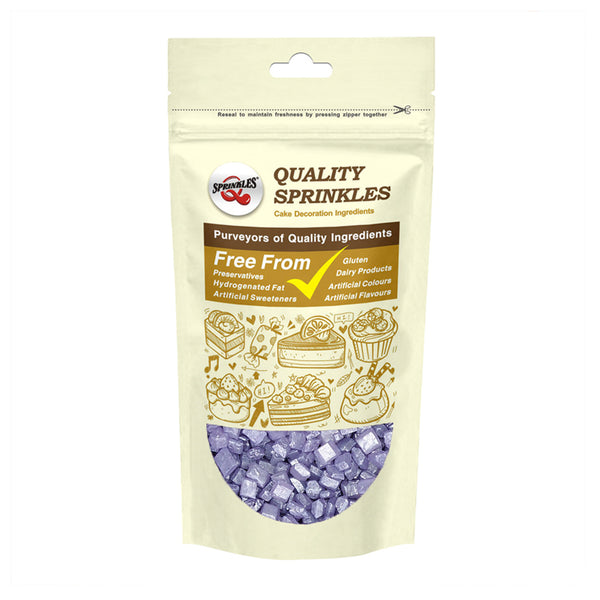 Shimmer Purple Sugar Rocs - Nuts Free Kosher Sprinkles Cake Decoration