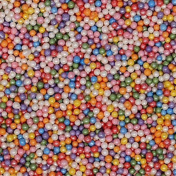 Shimmer Rainbow Nonpareils - No Dairy Kosher Sprinkles Cake Decoration