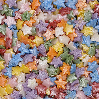 Shimmer Rainbow Confetti Star - Non Dairy Sprinkles Cake Decoration
